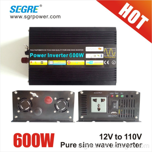 600W Pure sine wave car power inverter with USB 500mA